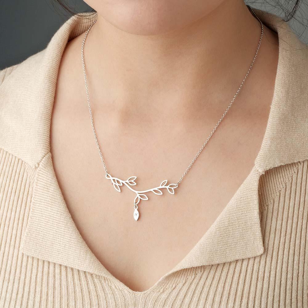 Collier Gravé Personnalisé Arbre Quantité Facultative Pendentif Cadeaux À La Mode Pour Elle - votrecollierprenomfr