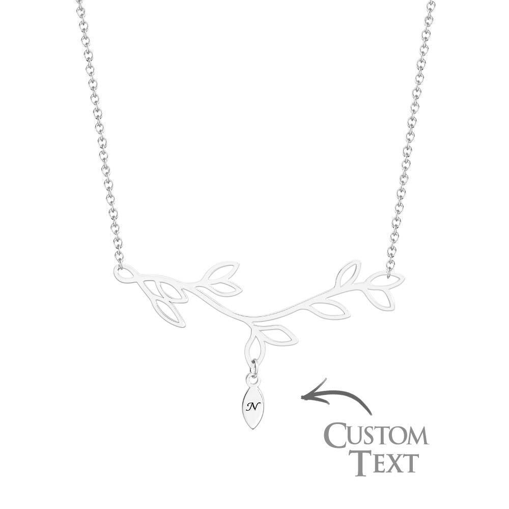 Collier Gravé Personnalisé Arbre Quantité Facultative Pendentif Cadeaux À La Mode Pour Elle - votrecollierprenomfr