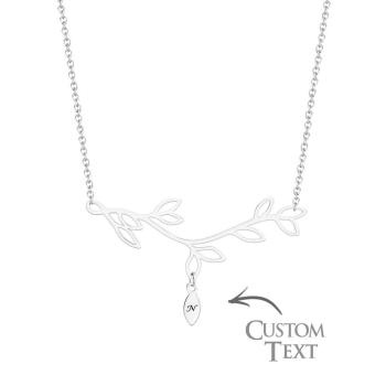 Collier Gravé Personnalisé Arbre Quantité Facultative Pendentif Cadeaux À La Mode Pour Elle - votrecollierprenomfr
