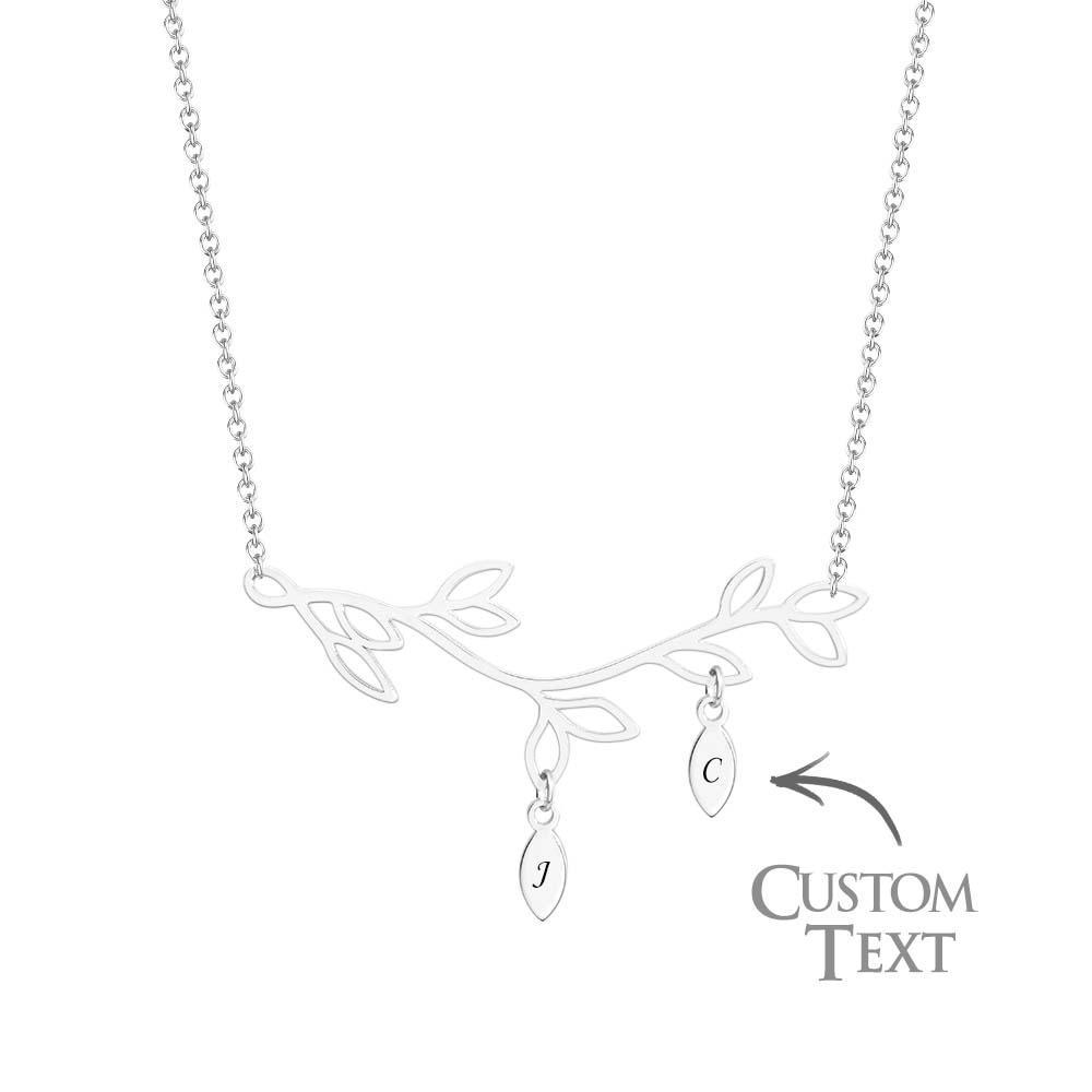 Collier Gravé Personnalisé Arbre Quantité Facultative Pendentif Cadeaux À La Mode Pour Elle - votrecollierprenomfr