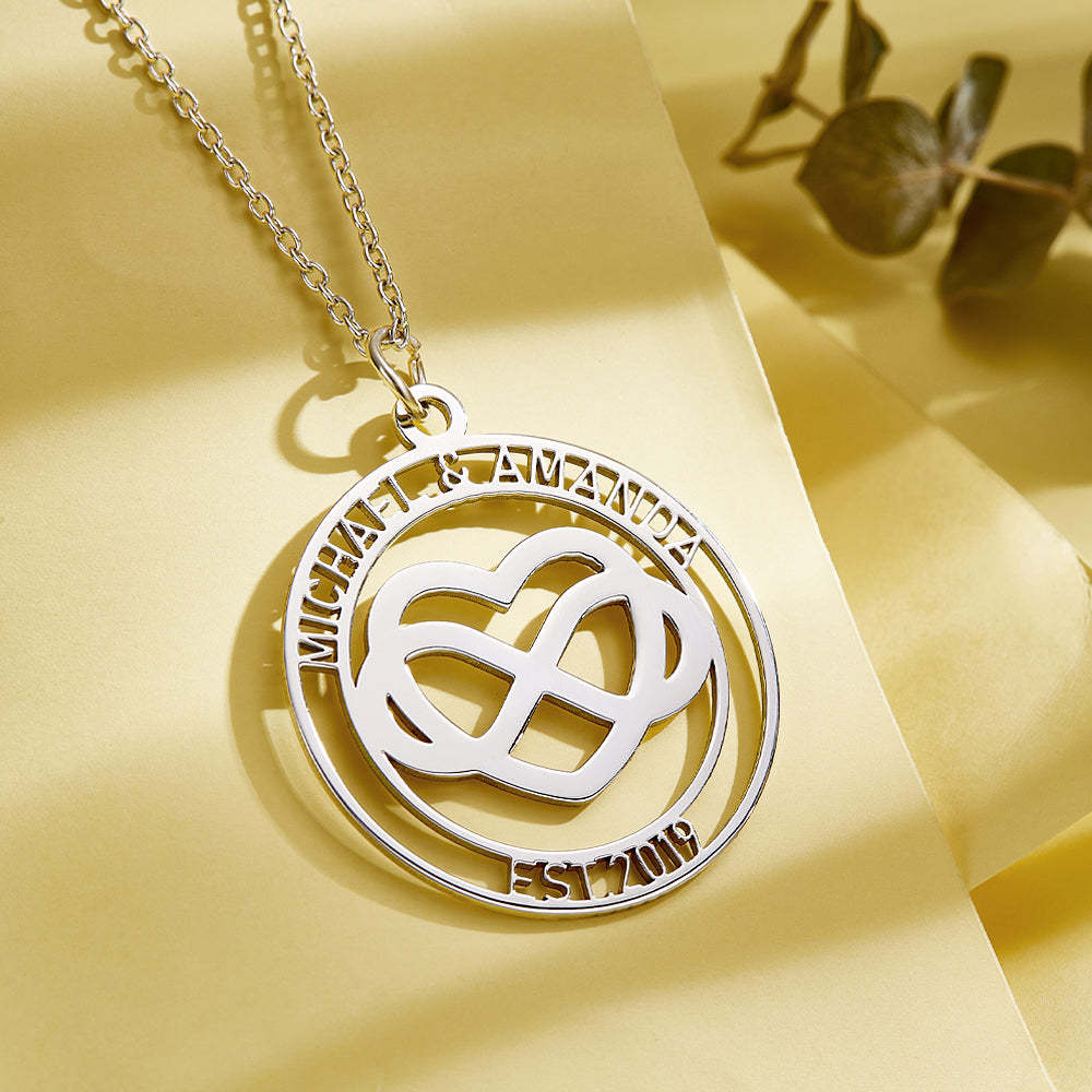 Collier Personnalisé Avec Nom D'amour Infini, Collier D'amour Éternel Personnalisé, Cadeau D'anniversaire De Saint-valentin - votrecollierprenomfr