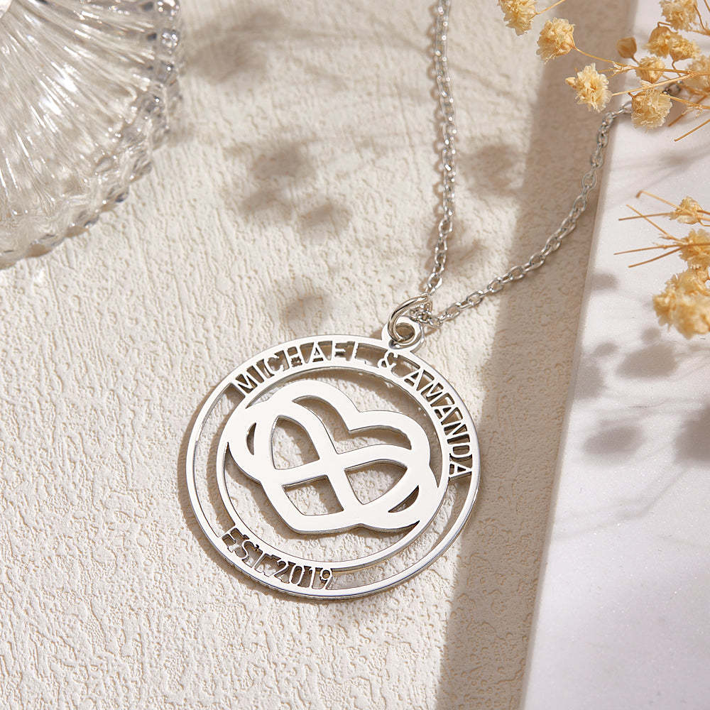 Collier Personnalisé Avec Nom D'amour Infini, Collier D'amour Éternel Personnalisé, Cadeau D'anniversaire De Saint-valentin - votrecollierprenomfr
