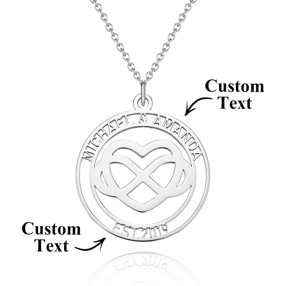 Collier Personnalisé Avec Nom D'amour Infini, Collier D'amour Éternel Personnalisé, Cadeau D'anniversaire De Saint-valentin - votrecollierprenomfr