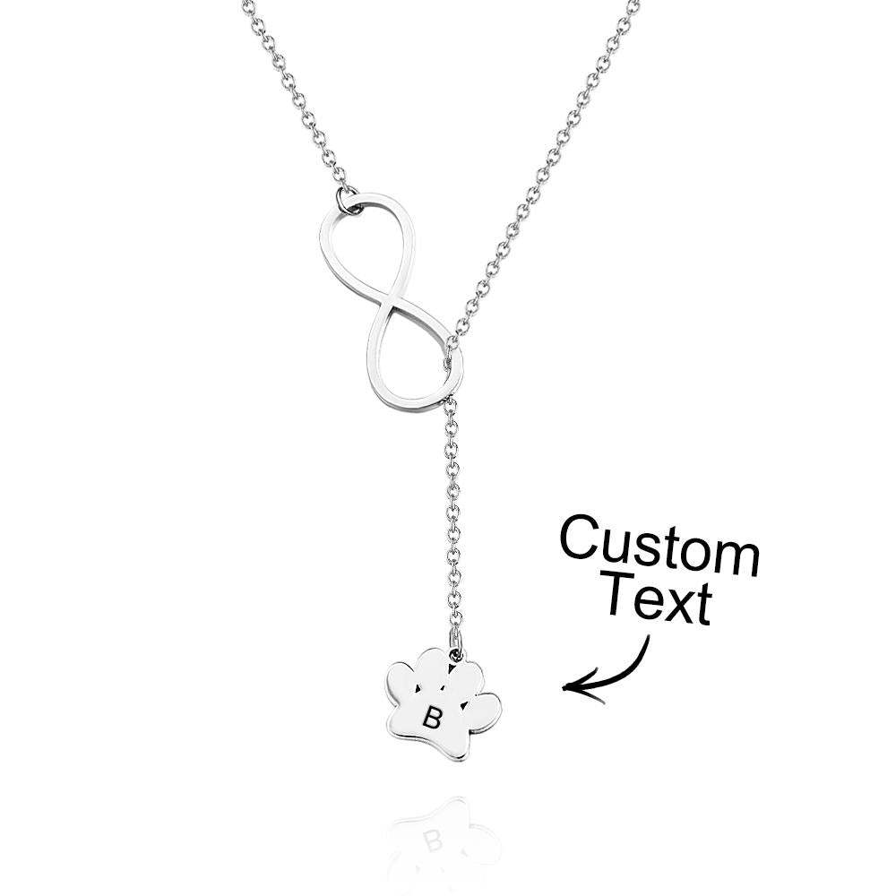 Collier Personnalisé Avec Initiales Et Lettres Imprimées Pattes, Pour Amoureux Des Animaux De Compagnie - votrecollierprenomfr