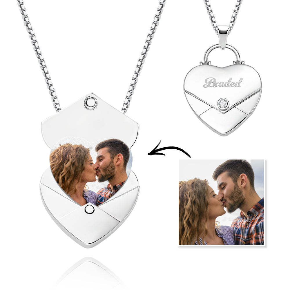 Collier Magnétique De Lettrage D’enveloppe De Couple - votrecollierprenomfr