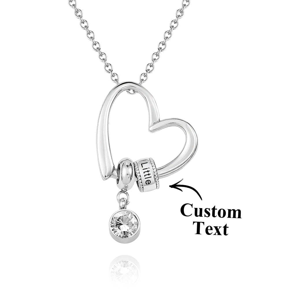 Collier Cœur Charmant Gravé Personnalisé, Cadeau D'amour Commémoratif Créatif - votrecollierprenomfr