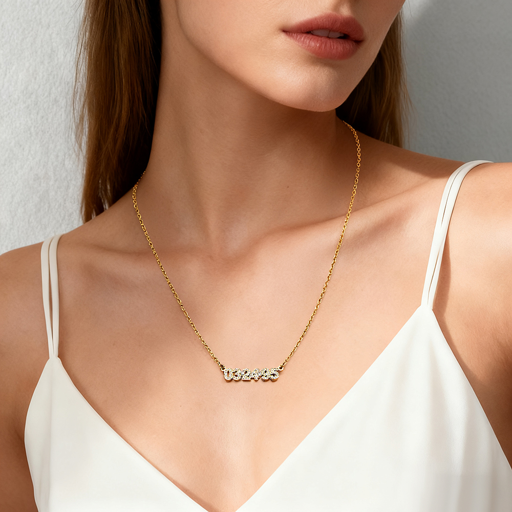 Bracelet Date Personnalisé - Bracelet Date Anniversaire Sur Mesure Pour Elle - Bracelet Date Gravé Minimaliste - Cadeau Surprise Pour Une Amie - votrecollierprenomfr