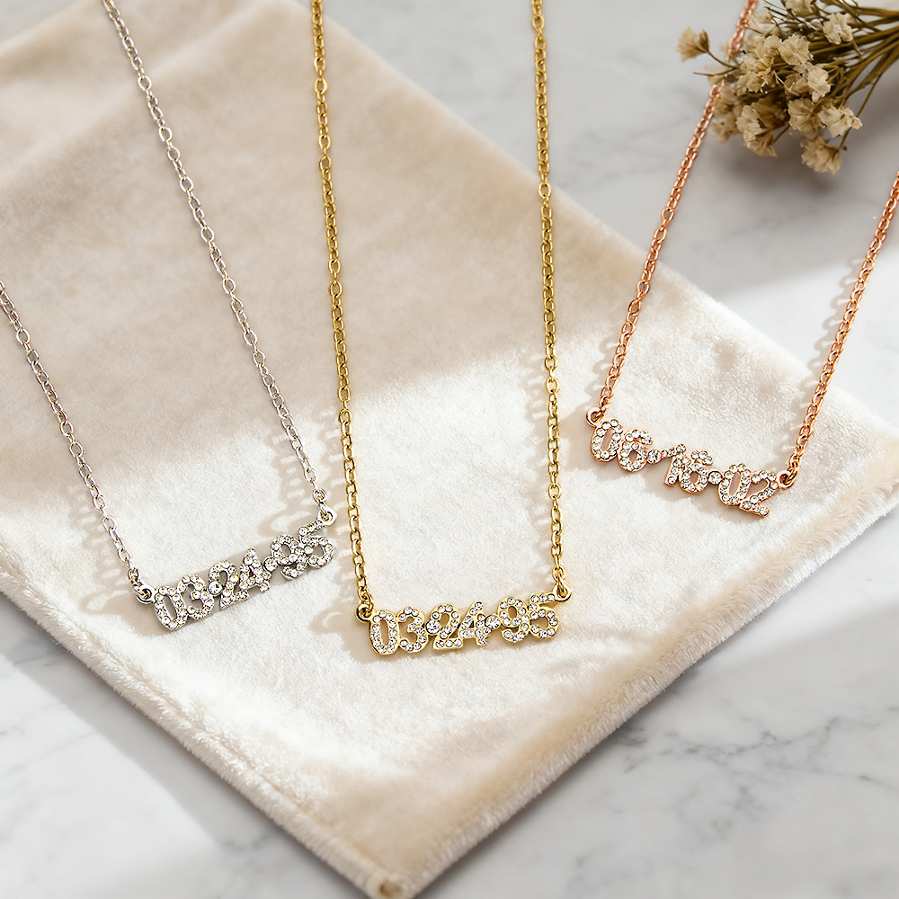 Bracelet Date Personnalisé - Bracelet Date Anniversaire Sur Mesure Pour Elle - Bracelet Date Gravé Minimaliste - Cadeau Surprise Pour Une Amie - votrecollierprenomfr