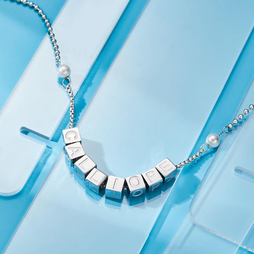 Collier Gravé Personnalisé Pendentif Carré Cadeaux Homme Simple - votrecollierprenomfr