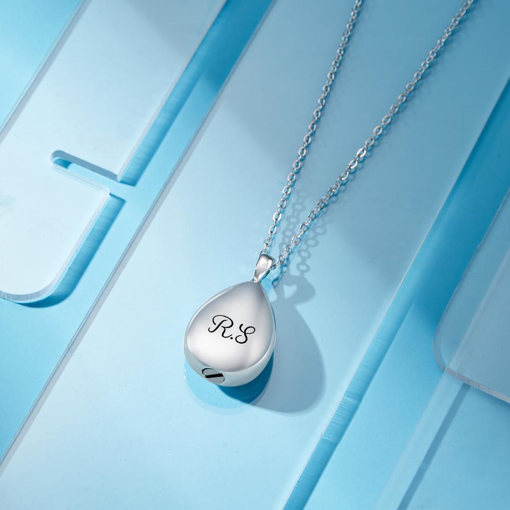 Collier Gravé Personnalisé Pendentif Urne Commémorer Les Cadeaux - votrecollierprenomfr
