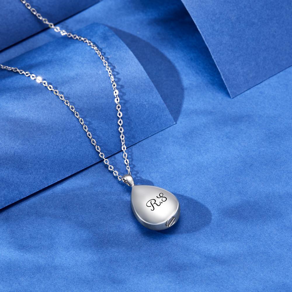 Collier Gravé Personnalisé Pendentif Urne Commémorer Les Cadeaux - votrecollierprenomfr