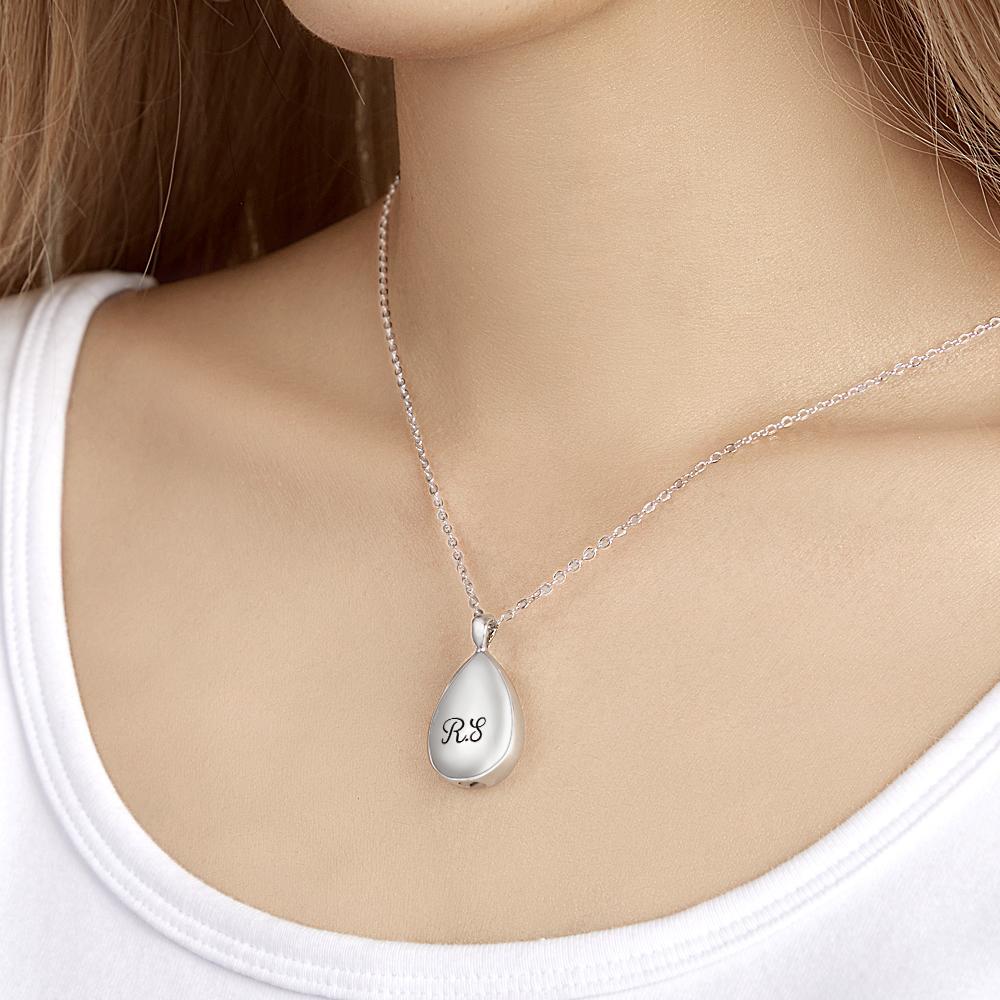 Collier Gravé Personnalisé Pendentif Urne Commémorer Les Cadeaux - votrecollierprenomfr