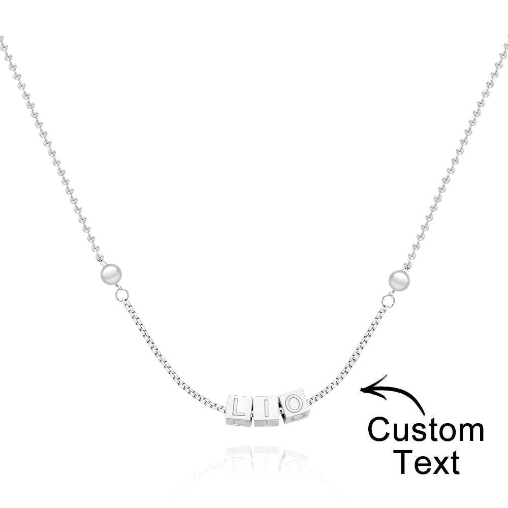 Collier Gravé Personnalisé Pendentif Carré Cadeaux Homme Simple - votrecollierprenomfr