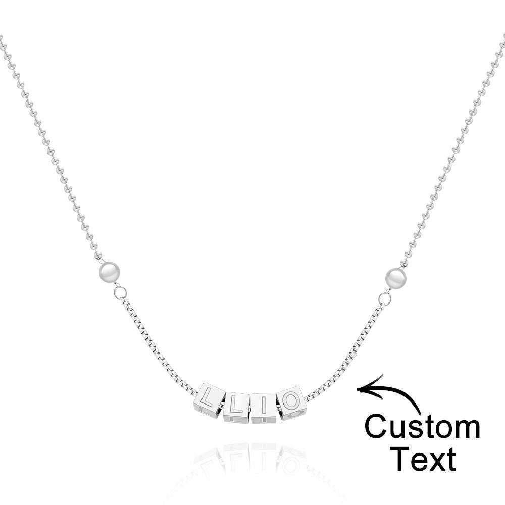 Collier Gravé Personnalisé Pendentif Carré Cadeaux Homme Simple - votrecollierprenomfr