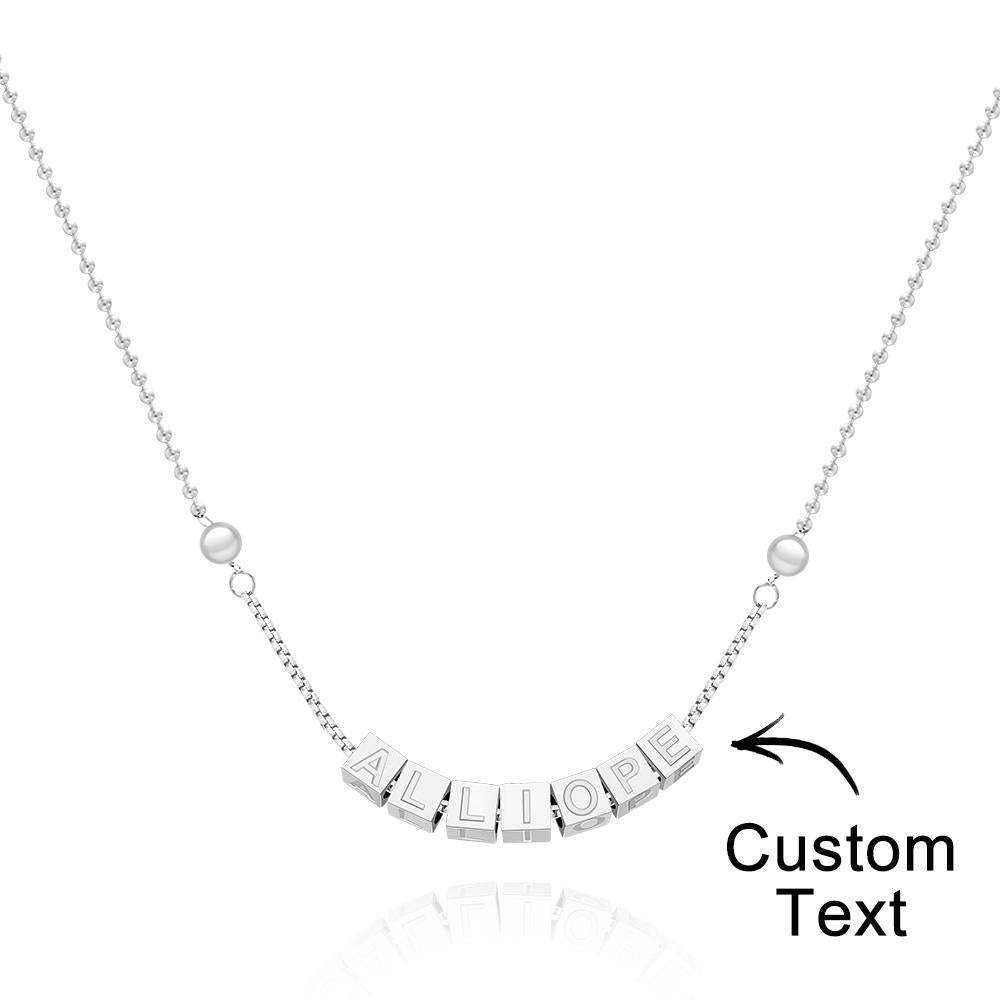 Collier Gravé Personnalisé Pendentif Carré Cadeaux Homme Simple - votrecollierprenomfr