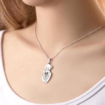 Personnalisé Gravé Mère Bébé Collier Personnalisé Famille Bijoux Cadeaux Pour Mère - votrecollierprenomfr