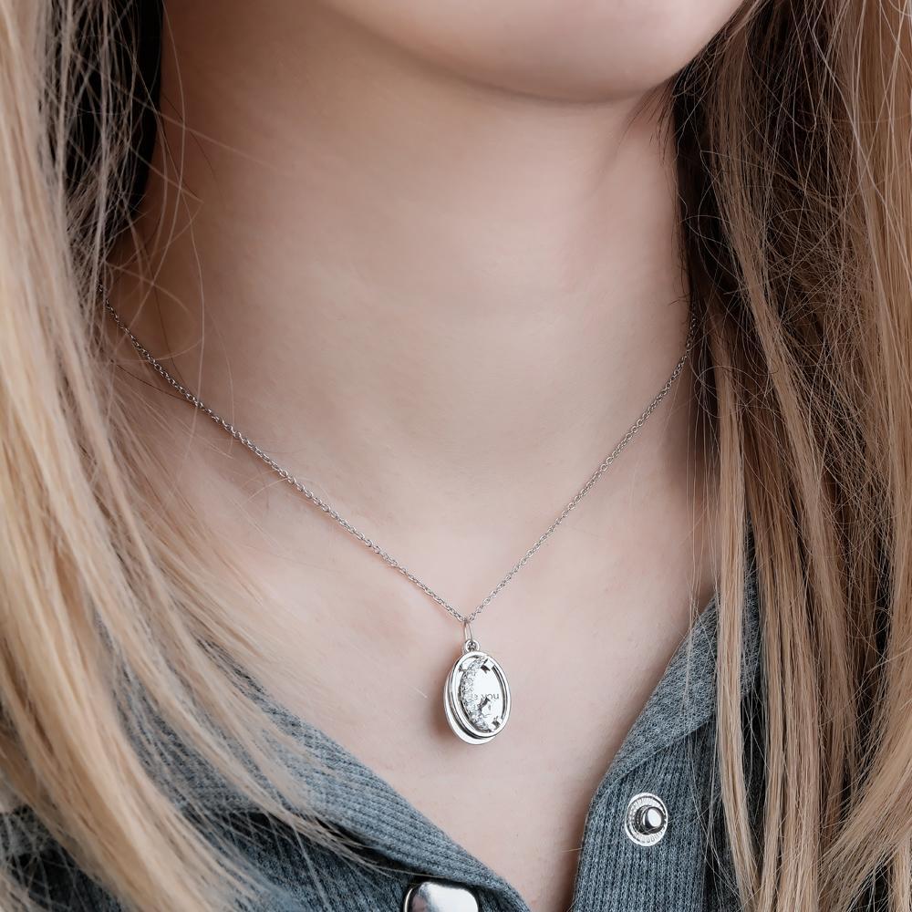 Collier Gravé Photo Personnalisée Cadeaux Strass Étoile Multicouche - votrecollierprenomfr