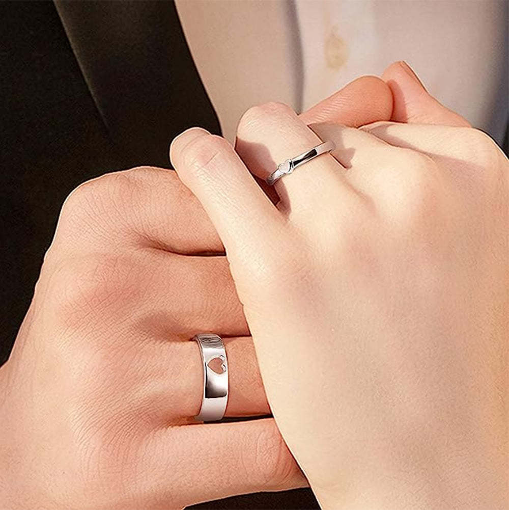 Bagues De Couple Personnalisées Avec Nom, Bague De Fiançailles, De Mariage, Cadeaux De Saint-valentin - votrecollierprenomfr