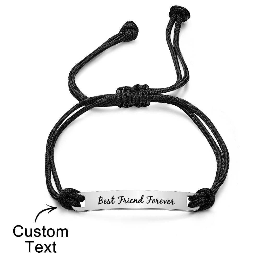 Cadeau De Bracelet De Couples Gravé Personnalisé Pour Cadeau De Mariage - votrecollierprenomfr