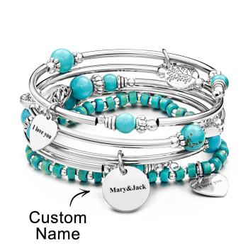 Bracelet Personnalisé Avec Nom, Style Bohème, Cadeau Mash Up Pour Elle - votrecollierprenomfr