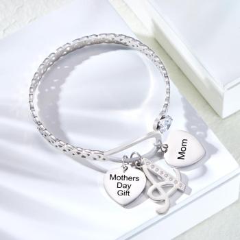 Bracelet Gravé Personnalisé Pendentif Créatif Creux Cadeaux De Conception - votrecollierprenomfr