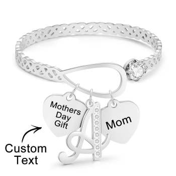 Bracelet Gravé Personnalisé Pendentif Créatif Creux Cadeaux De Conception - votrecollierprenomfr