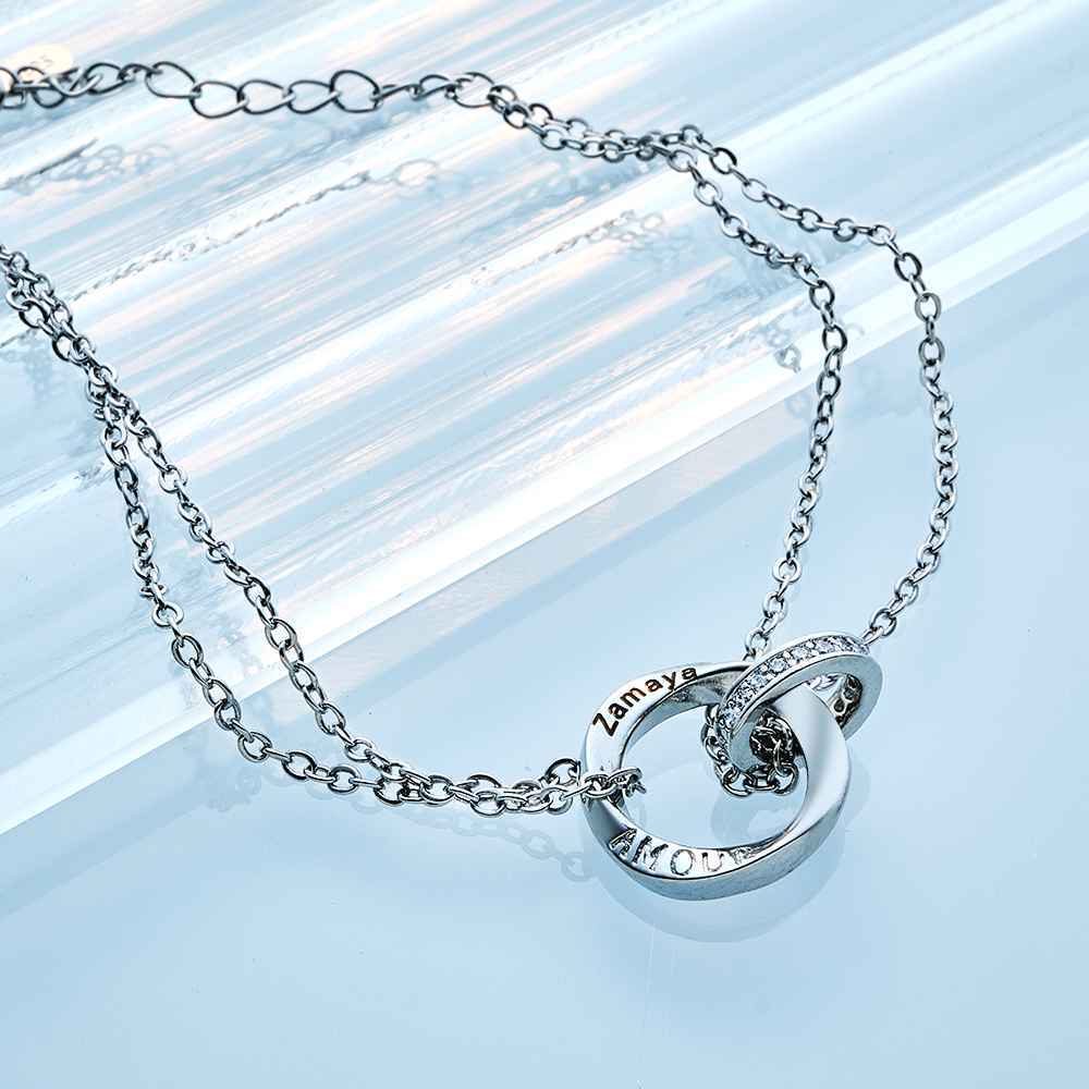 Bracelet De Couple Élégant Bracelet Tressé Personnalisé Gravé Cadeaux De La Saint-valentin - votrecollierprenomfr