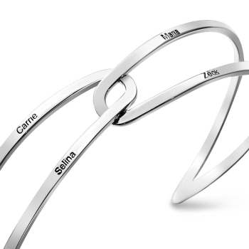 Bracelet De Couple À Manchette Réglable Personnalisé, Cadeau Personnalisé, Bijoux D'anniversaire, Demoiselle D'honneur Pour Elle - votrecollierprenomfr