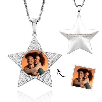 Collier Hip Hop Avec Photo Personnalisée, Pendentif Exagéré En Forme De Pop Star, Bijoux Cadeaux Pour Hommes - votrecollierprenomfr