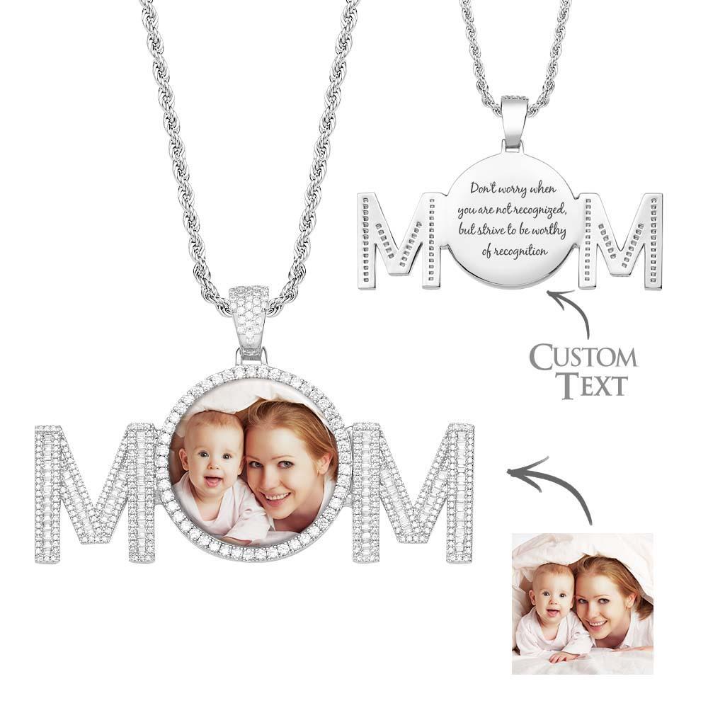 Collier Photo Hip Hop, Pendentif Thème Maman, Bijoux Cadeaux Pour Hommes - votrecollierprenomfr