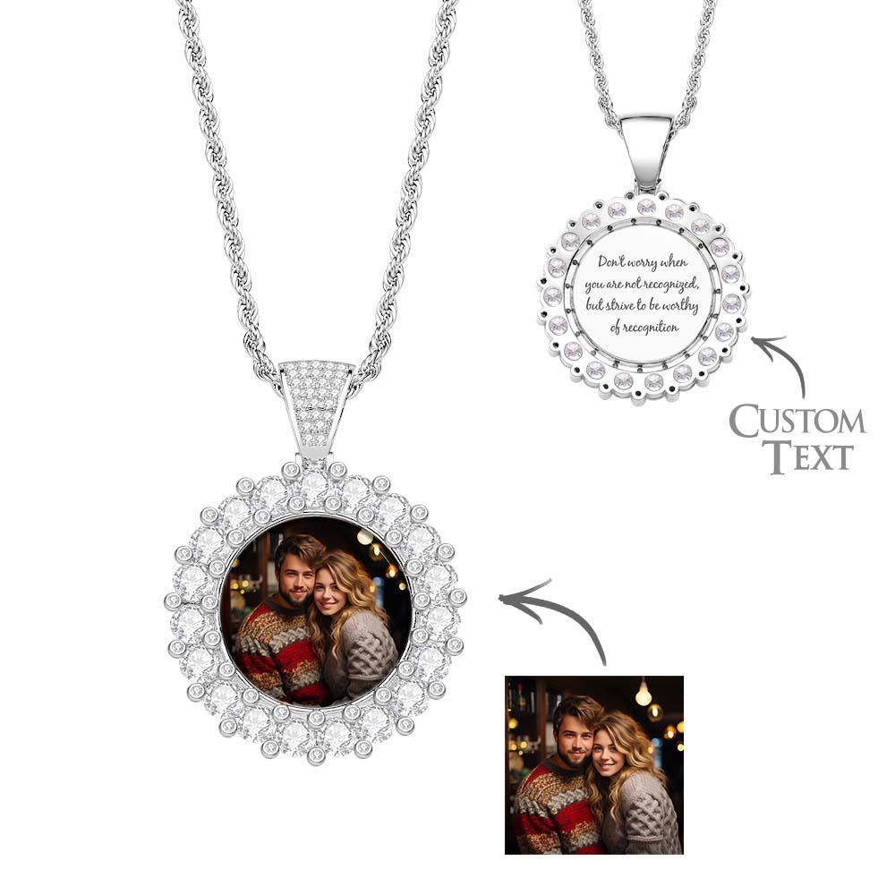 Collier Photo Hip Hop Exagéré, Pendentif Glacé, Bijoux Cadeaux Pour Hommes - votrecollierprenomfr