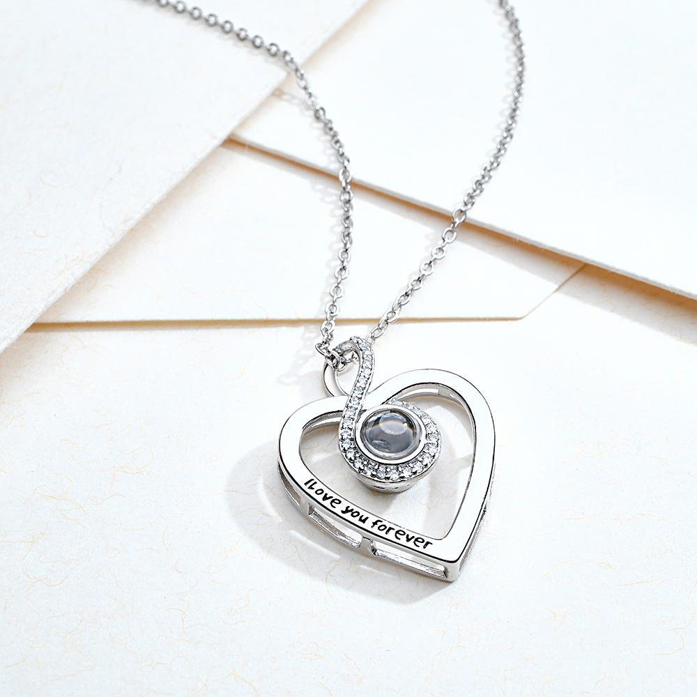 Collier Gravé Par Projection Personnalisé, Cadeau D'amour Infini Pour Elle - votrecollierprenomfr