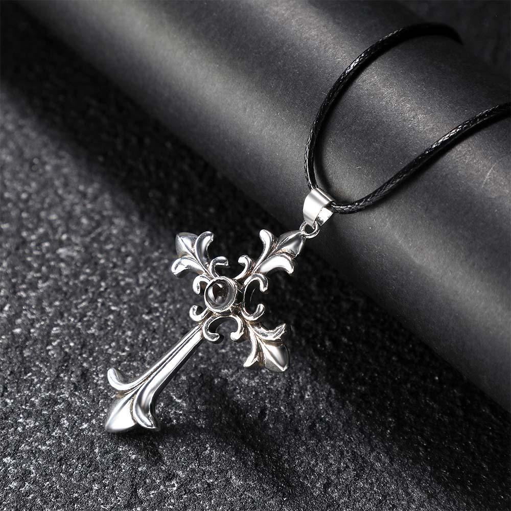 Collier De Projection De Photos Personnalisé, Cadeau Créatif En Croix - votrecollierprenomfr