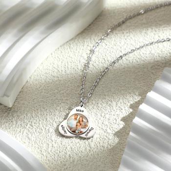 Collier Avec Nom Et Photo Personnalisé, Cadeau Romantique Pour Elle - votrecollierprenomfr