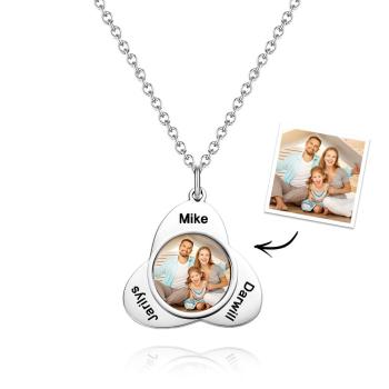 Collier Avec Nom Et Photo Personnalisé, Cadeau Romantique Pour Elle - votrecollierprenomfr