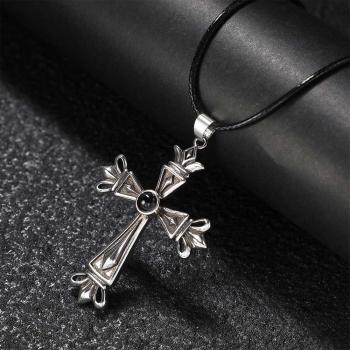 Collier Photo De Projection Personnalisé, Cadeau Créatif En Forme De Croix Pour Hommes - votrecollierprenomfr