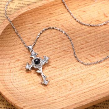 Collier De Projection De Photo Personnalisé, Croix De Tournesol, Cadeau Créatif - votrecollierprenomfr