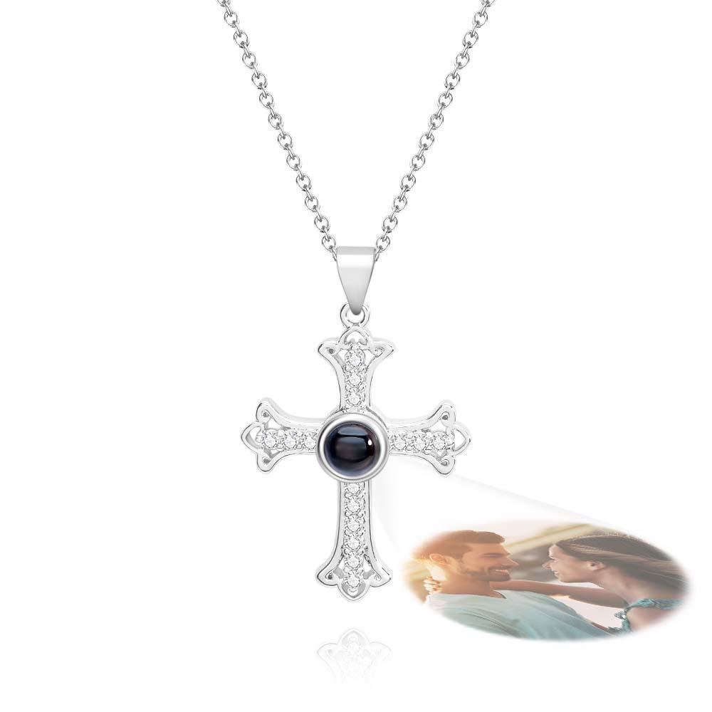 Collier De Projection Personnalisé Croix De Diamant Cadeau De Mode - votrecollierprenomfr
