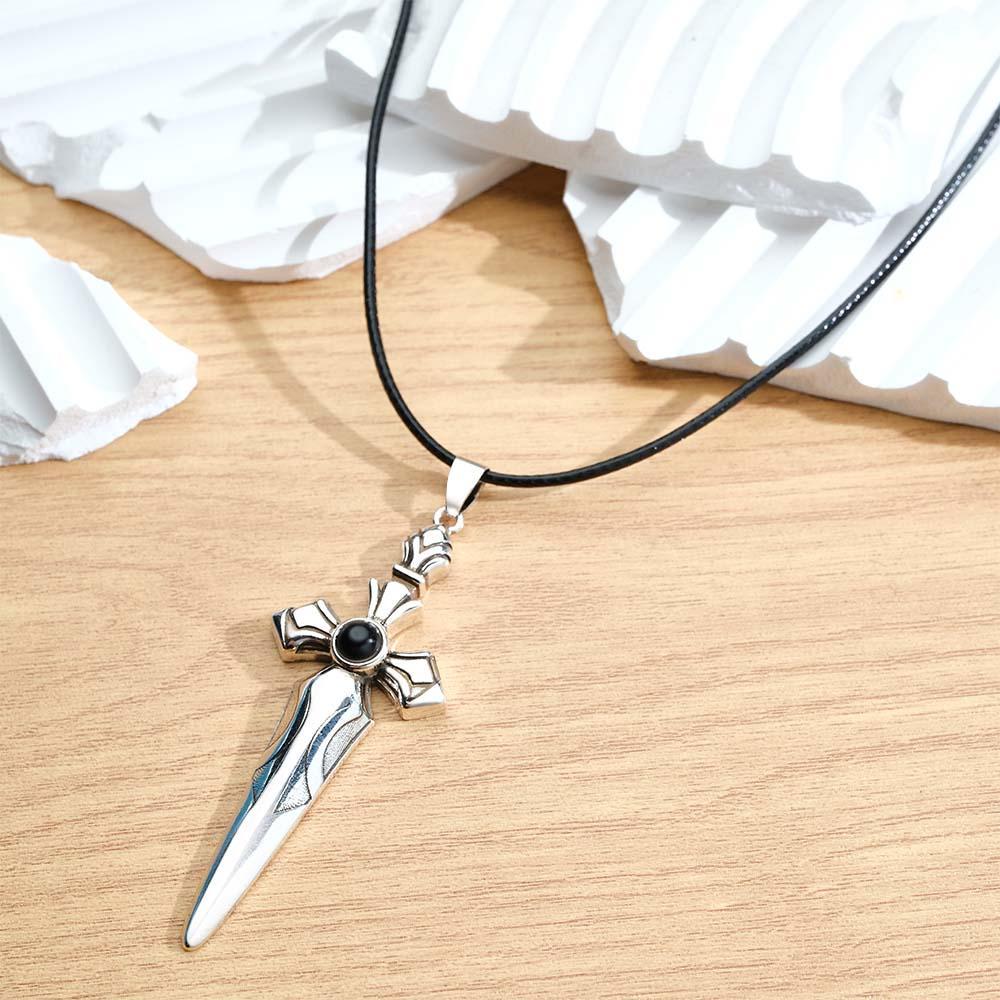 Collier Avec Nom Personnalisé, Épée Cool, Cadeau De Mode Pour Hommes - votrecollierprenomfr