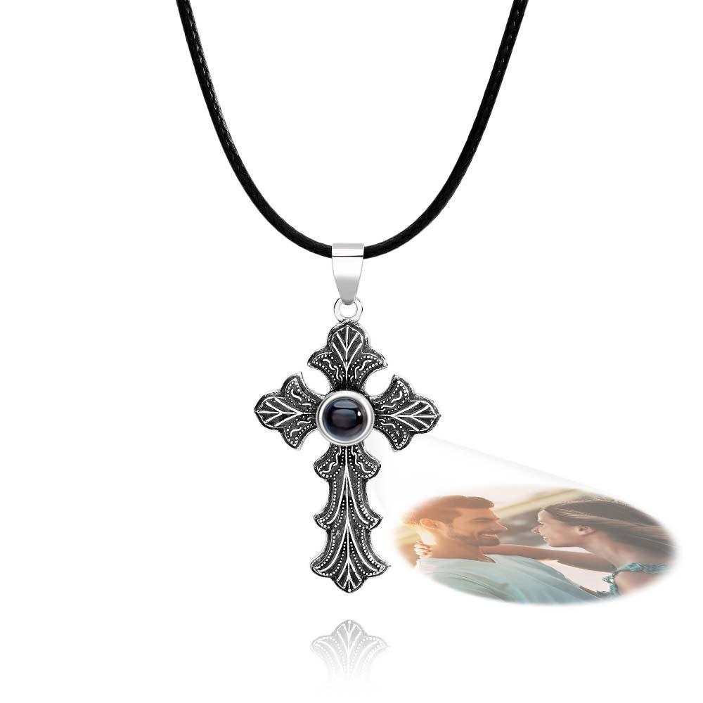 Collier De Projection Personnalisé Totem Cross Cadeau De Mode Pour Hommes - votrecollierprenomfr