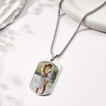 Collier Photo Personnalisé Pendentif Bijoux Archange Saint Michel - votrecollierprenomfr