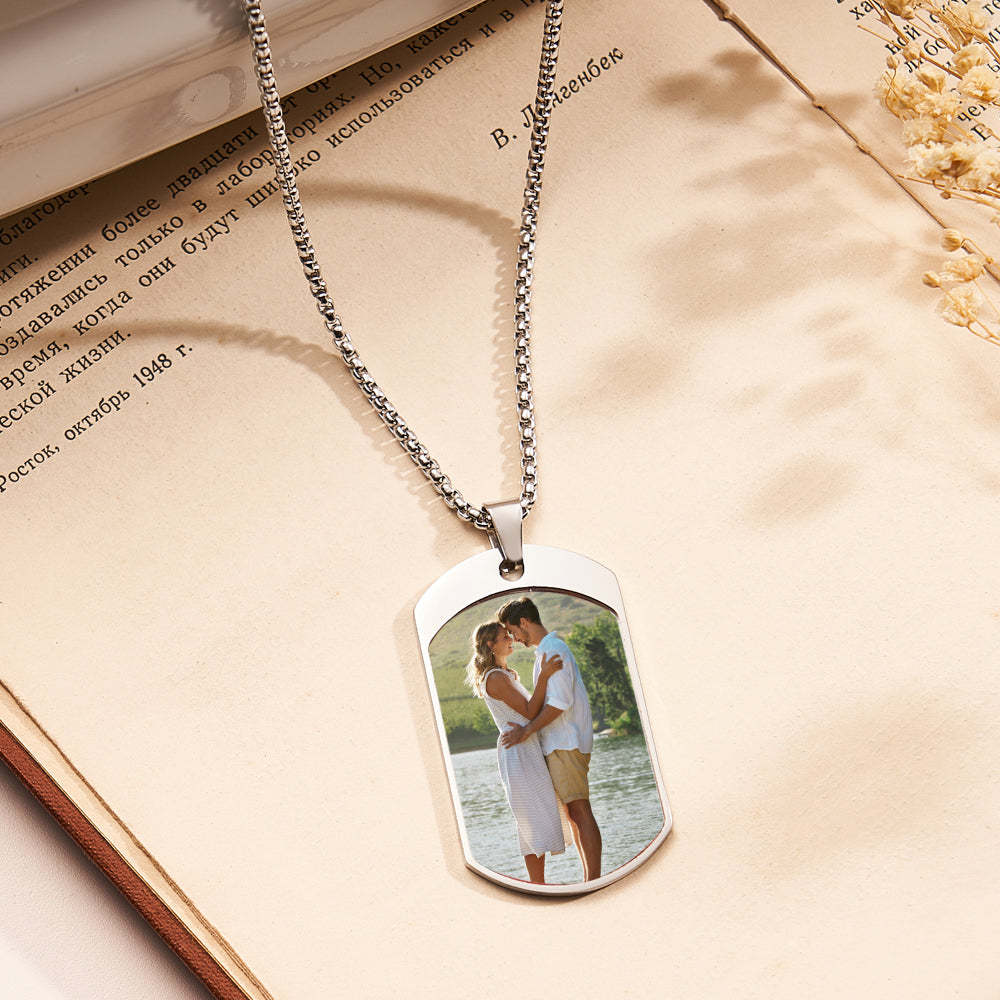 Collier Photo Personnalisé Pendentif Bijoux Archange Saint Michel - votrecollierprenomfr