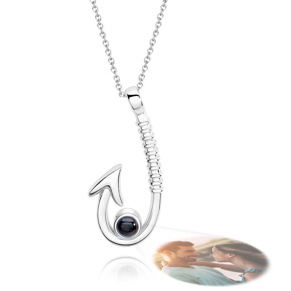 Collier De Projection Personnalisé Hameçon, Cadeau De Mode Pour Papa - votrecollierprenomfr