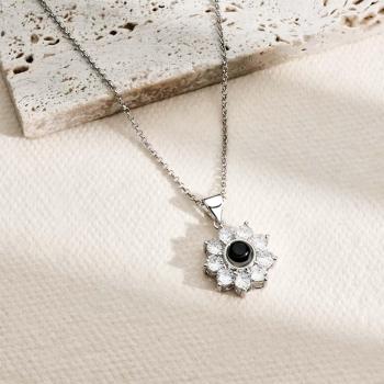 Collier De Projection Personnalisé Fleur De Soleil Cadeau Romantique - votrecollierprenomfr