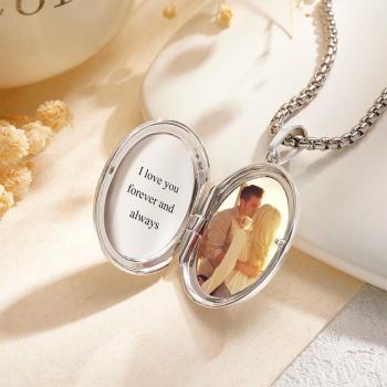 Collier Médaillon Photo Personnalisé, Amulette De Prière Gravable, Bijoux Pour Hommes Et Femmes - votrecollierprenomfr