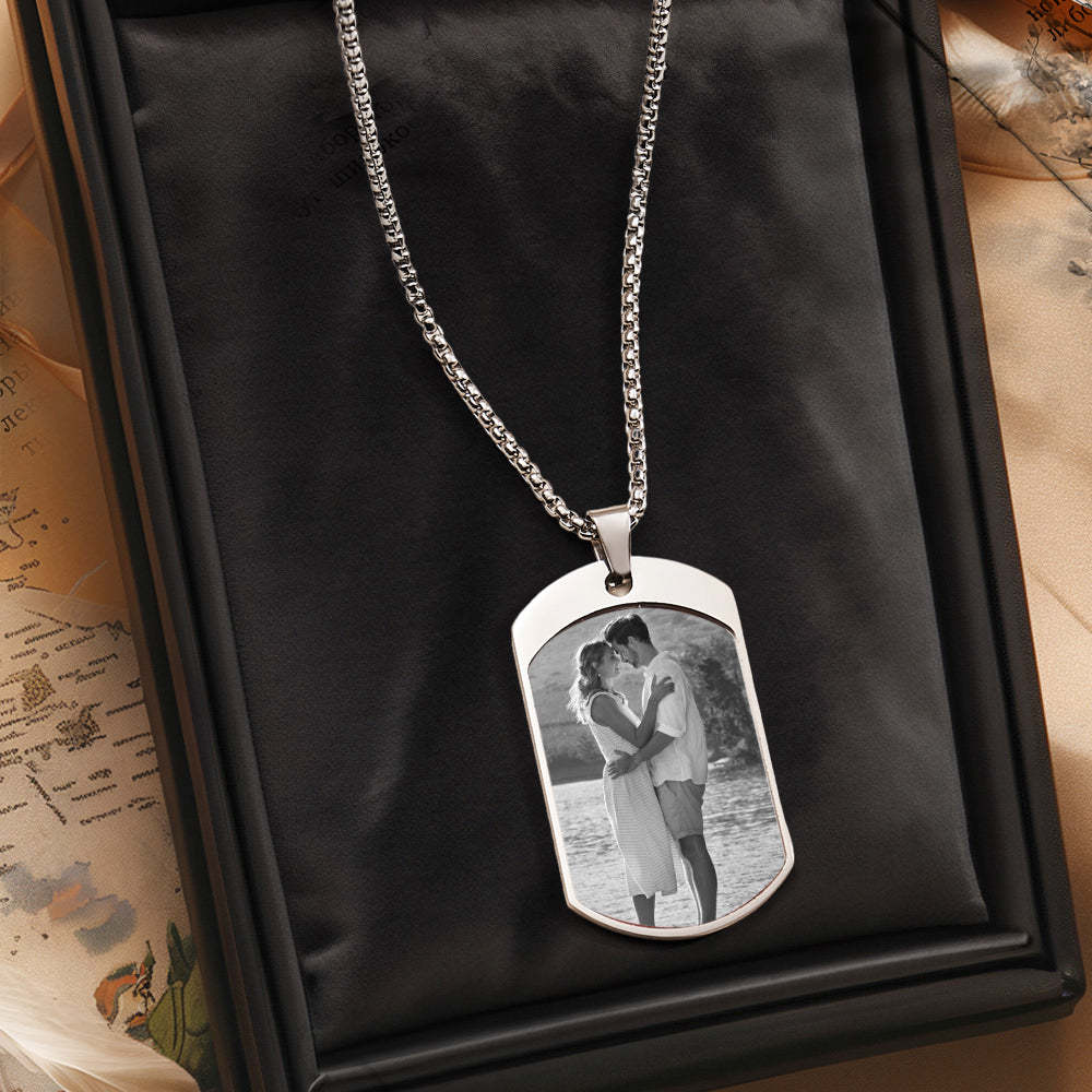 Collier Personnalisé Avec Phases De Lune, Pendentif Photo Élégant Et Personnalisé, Cadeau De Saint Valentin - votrecollierprenomfr