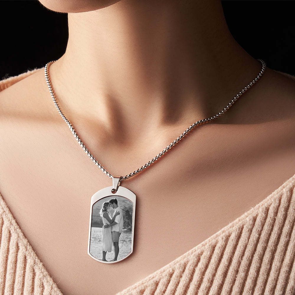 Collier Personnalisé Avec Phases De Lune, Pendentif Photo Élégant Et Personnalisé, Cadeau De Saint Valentin - votrecollierprenomfr