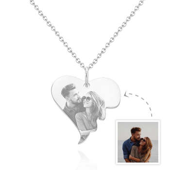 Collier Photo Personnalisé Amour Pendentif Collier Cadeau Pour Femme - votrecollierprenomfr