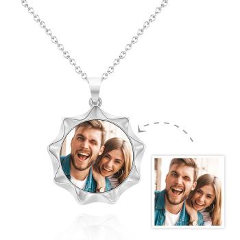 Collier Photo Personnalisé Fleur De Soleil Cadeaux Créatifs Simples - votrecollierprenomfr