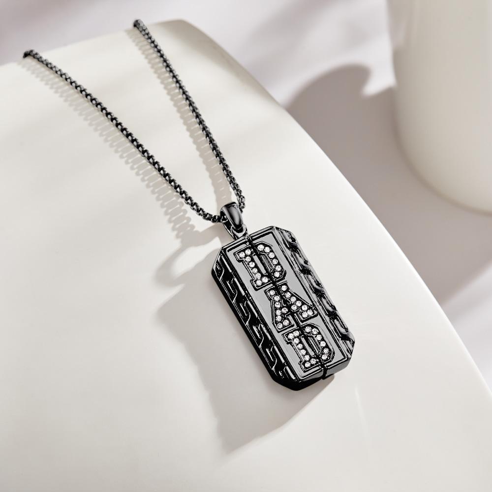 Collier Photo Personnalisé Papa Médaillon Collier Cadeau Fête Des Pères Pour Homme - votrecollierprenomfr